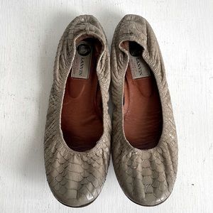 Lanvin flat Python Balerina